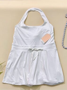 Blogilates Game Set Match Dress Size 2X White NWT